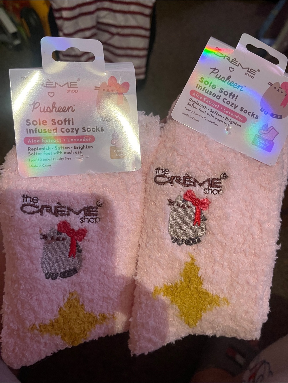 Pusheen Cozy Infused Pink Socks by CRÈME shop (2pairs)